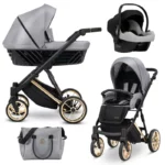 Καρότσι Invento premium 3in1 grey glossy eko