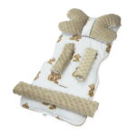 Kαλυμμα καροτσιού Deluxe set mink white bear - Image 2