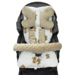 Kαλυμμα καροτσιού Deluxe set mink white bear