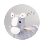 Ξυλινο κουνιστό αλογάκι με ηχους grey - Image 2