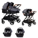 Kαρότσι διδύμων 3in1 set (πολυμορφικό) duo smart grey