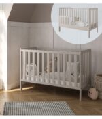 Κουνια cashmere με αφαιρούμενα κάγκελα & μπάρα προστασίας